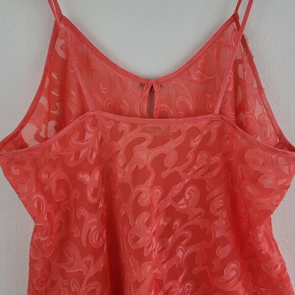 Vintage 1960 Inner Most Coral Night Gown Slip Mini Dress Sz L/XL Coquette Retro - Picture 11 of 11
